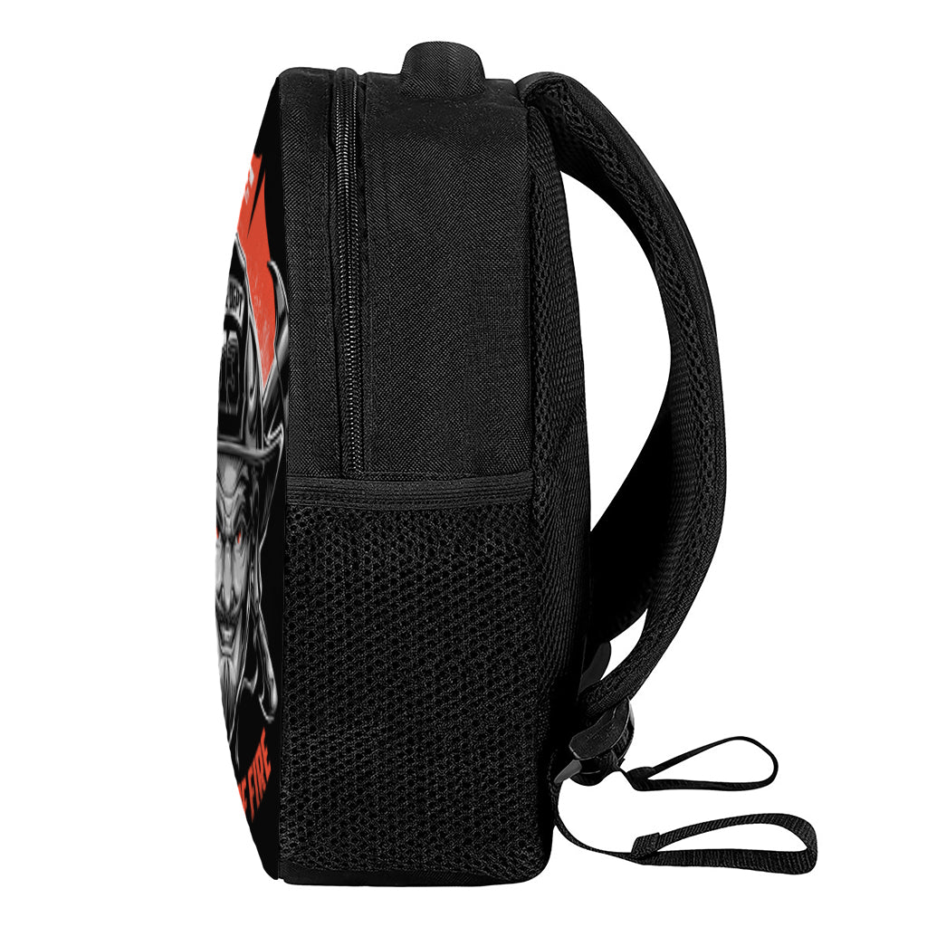 Firefighter Devil Print Casual Backpack