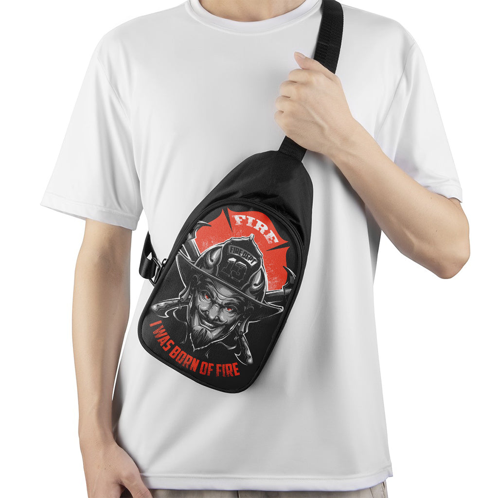Firefighter Devil Print Chest Bag