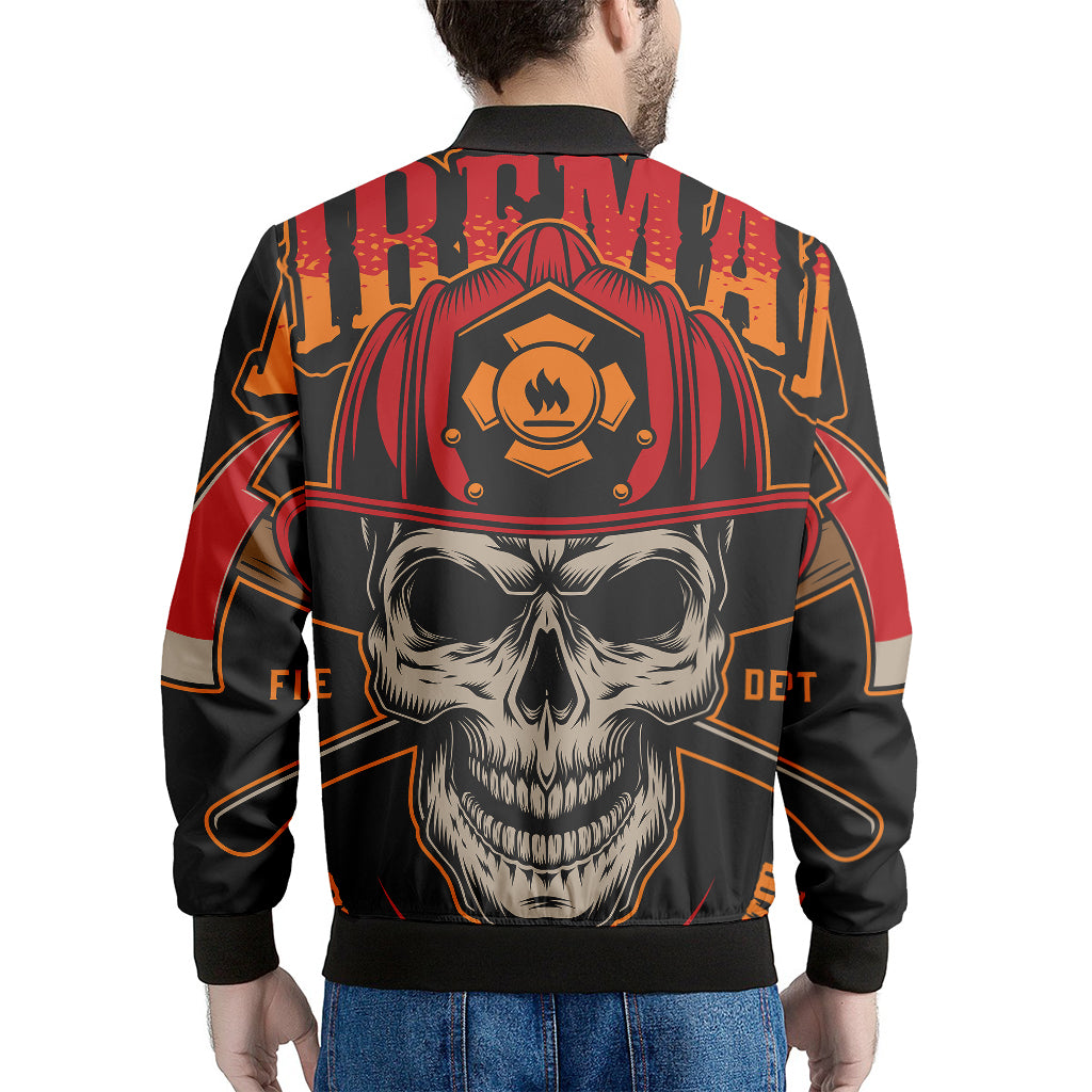 Firefighter First In Last Out Print Men's Bomber Jacket
