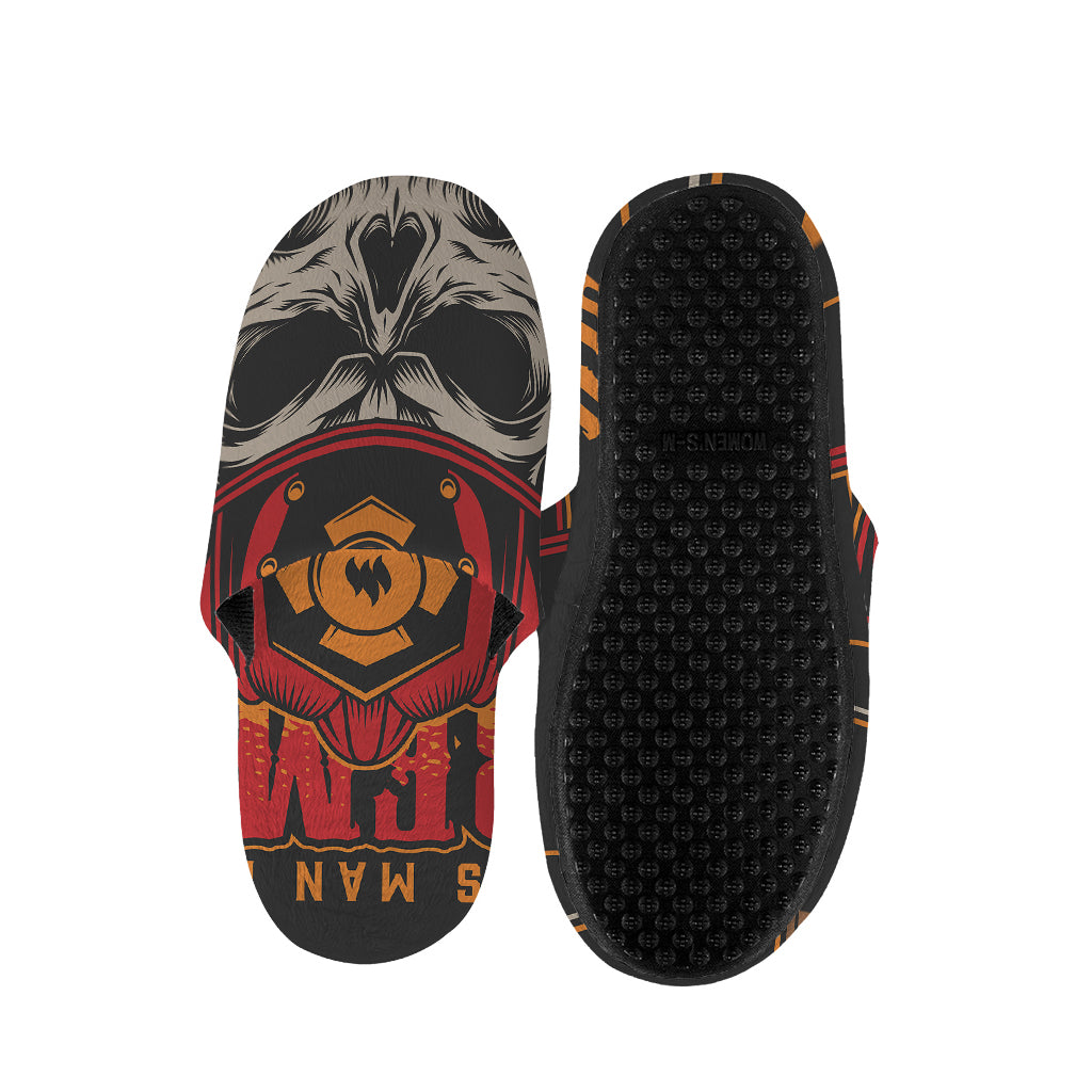 Firefighter First In Last Out Print Slippers
