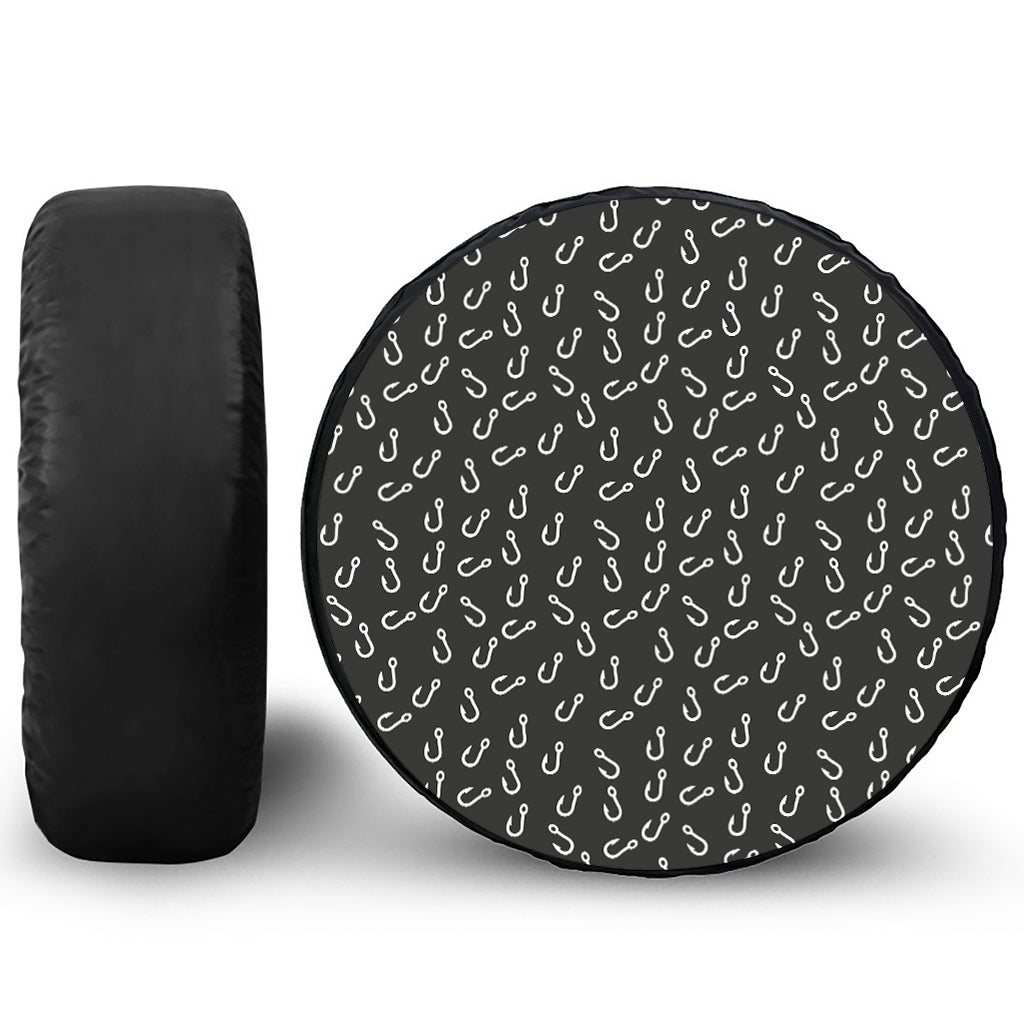 Fishing Hooks Pattern Print Tire Cover