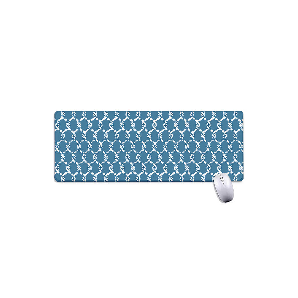 Fishing Rope Knots Pattern Print Extended Mouse Pad