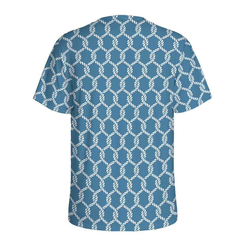 Fishing Rope Knots Pattern Print Men's Sports T-Shirt