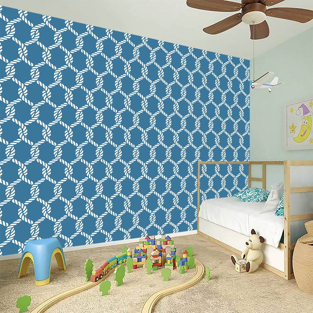 Fishing Rope Knots Pattern Print Wall Sticker