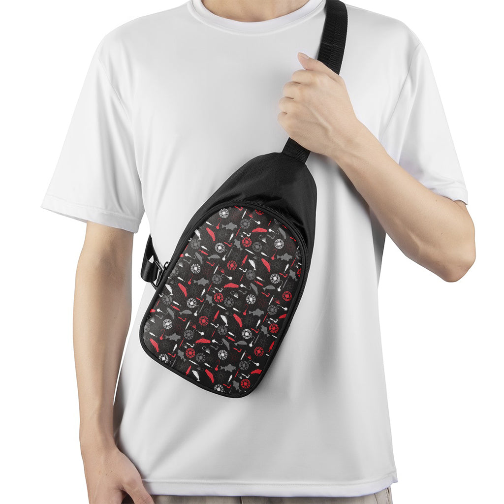Fishing Theme Pattern Print Chest Bag