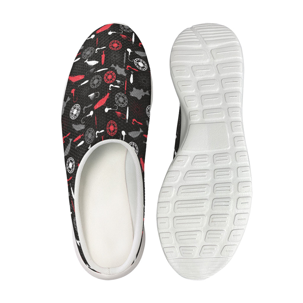 Fishing Theme Pattern Print Mesh Casual Shoes