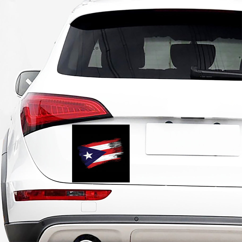 Flag Of Puerto Rico Print Car Sticker