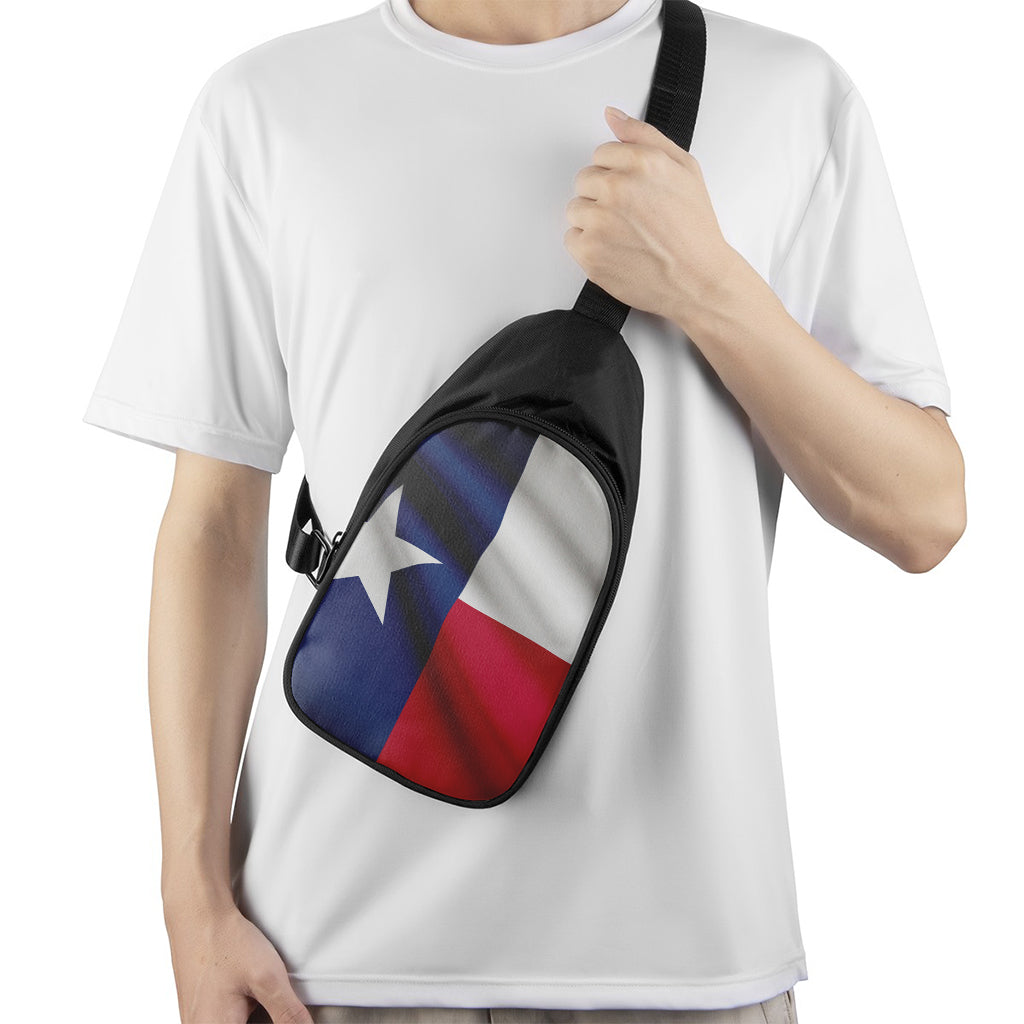 Flag Of Texas Print Chest Bag