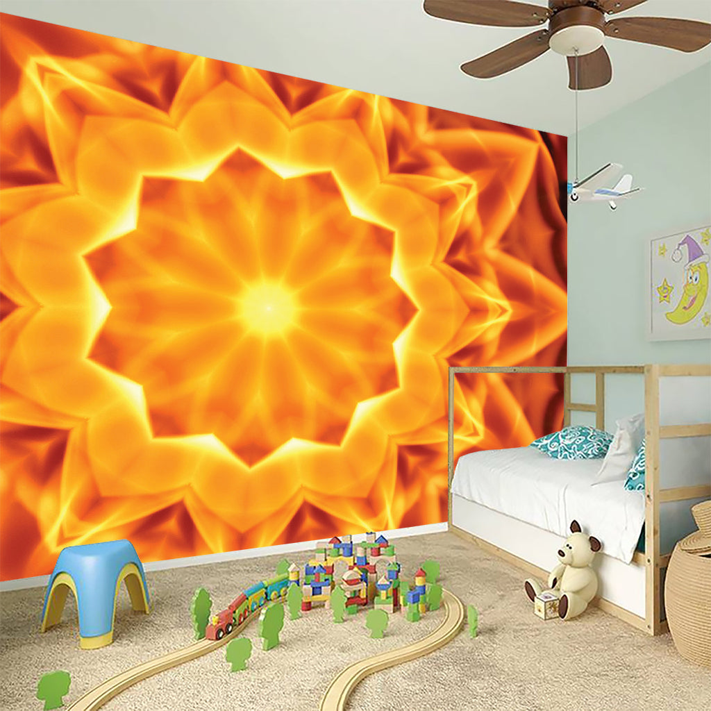 Flame Kaleidoscope Print Wall Sticker
