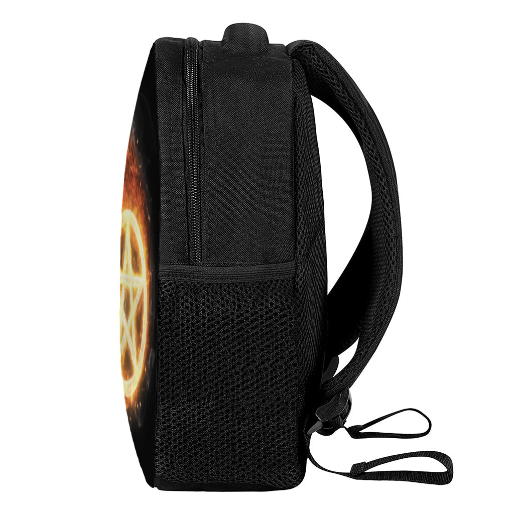 Flame Pentagram Print Casual Backpack