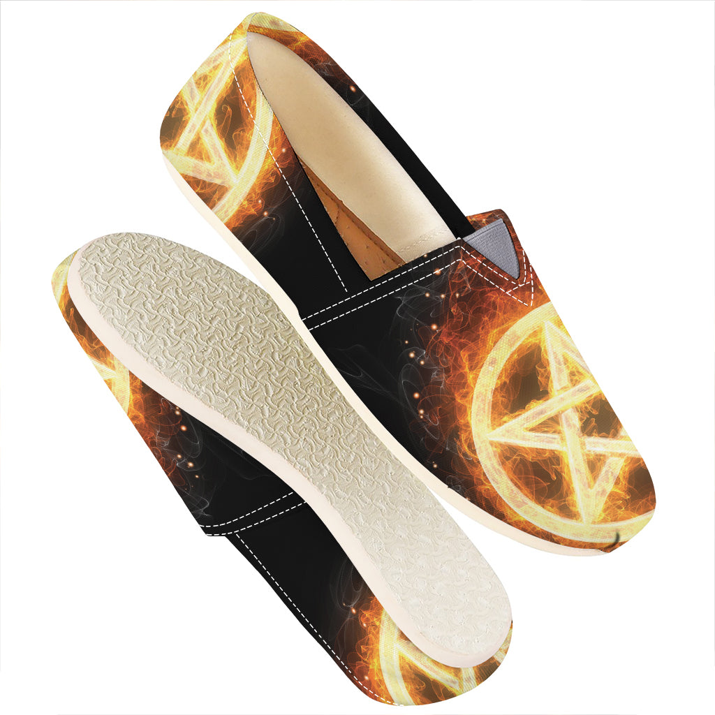 Flame Pentagram Print Casual Shoes