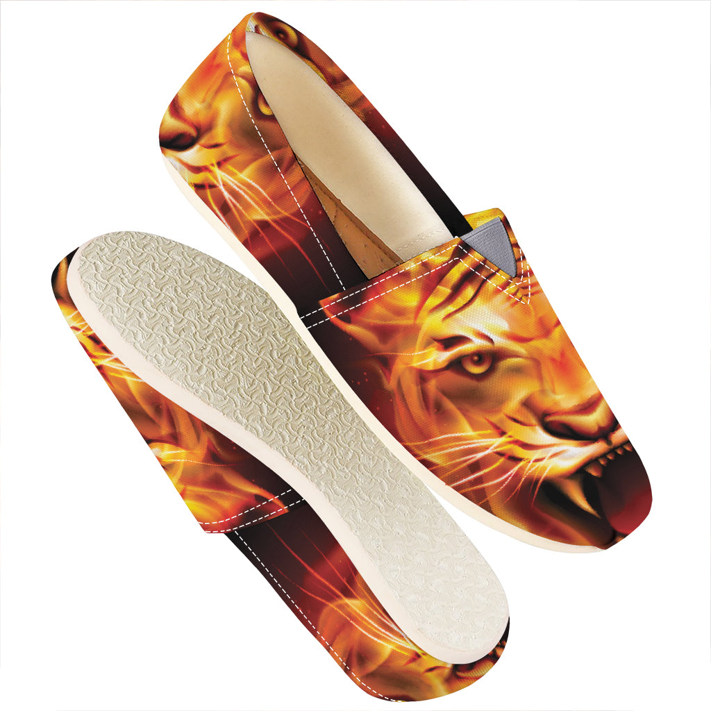 Flame Tiger Print Casual Shoes