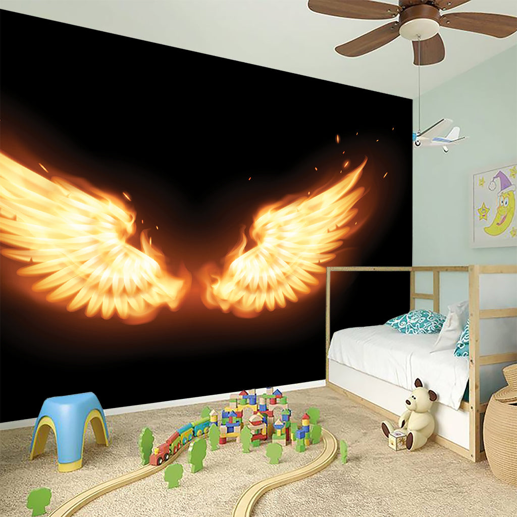 Flame Wings Print Wall Sticker