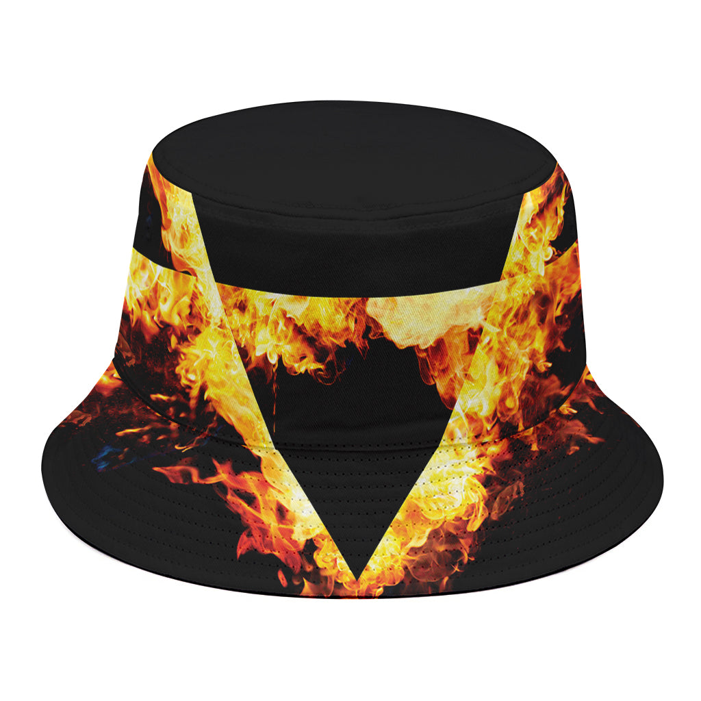 Flaming Star of David Print Bucket Hat