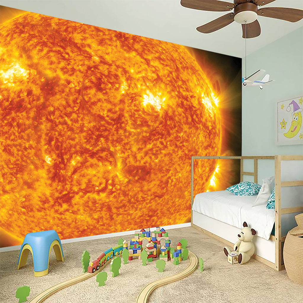 Flaming Sun Print Wall Sticker