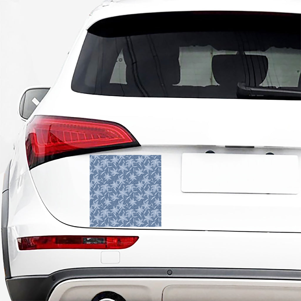 Floral Denim Jeans Pattern Print Car Sticker