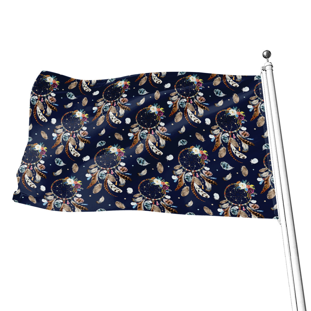 Floral Dream Catcher Pattern Print Flag