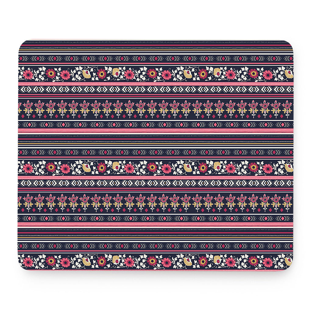 Floral Ethnic Pattern Print Mouse Pad
