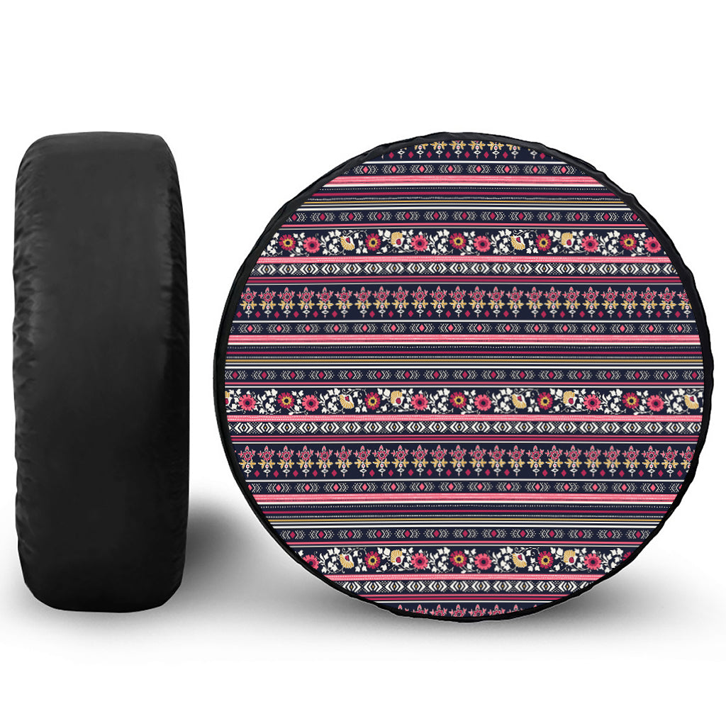 Floral Ethnic Pattern Print Tire Cover