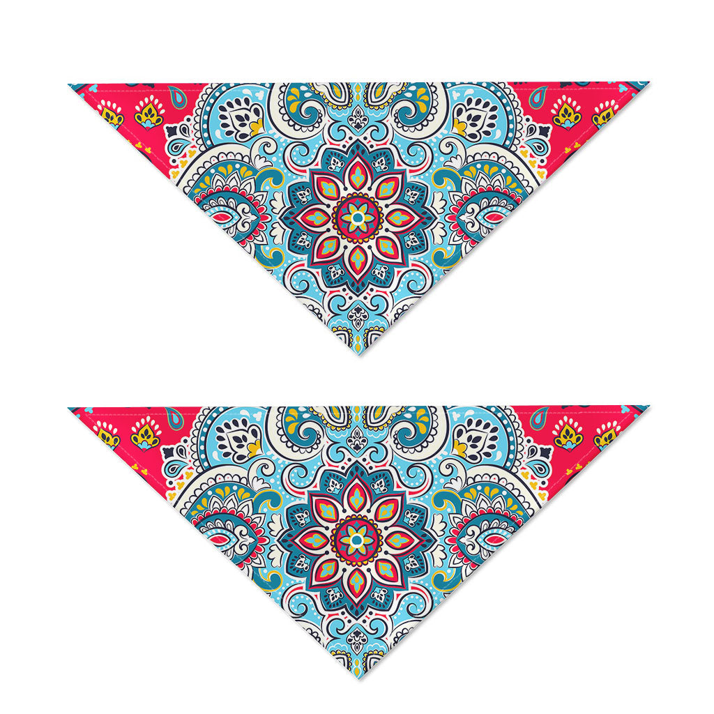 Floral Paisley Mandala Print Dog Bandana