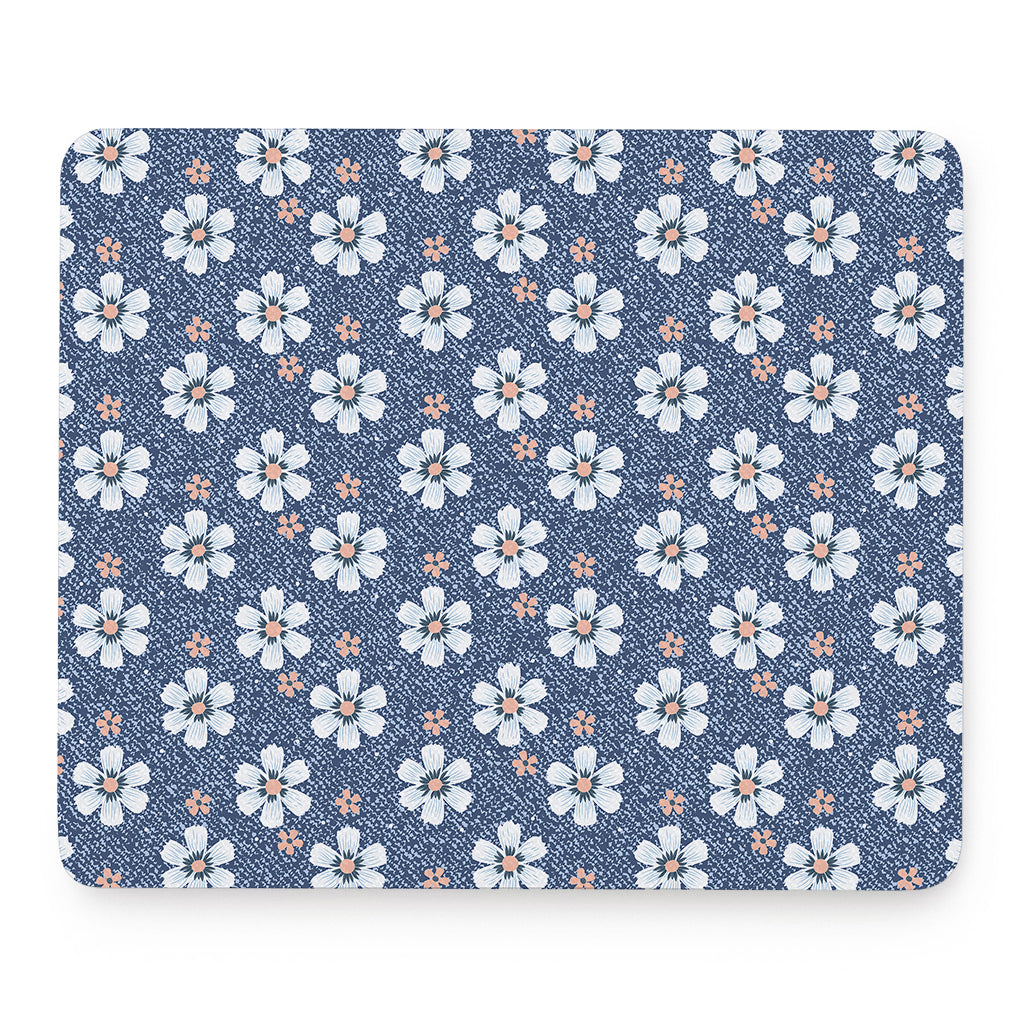 Flower Denim Jeans Pattern Print Mouse Pad