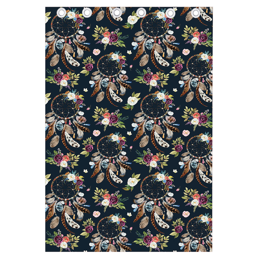 Flower Dream Catcher Pattern Print Curtain