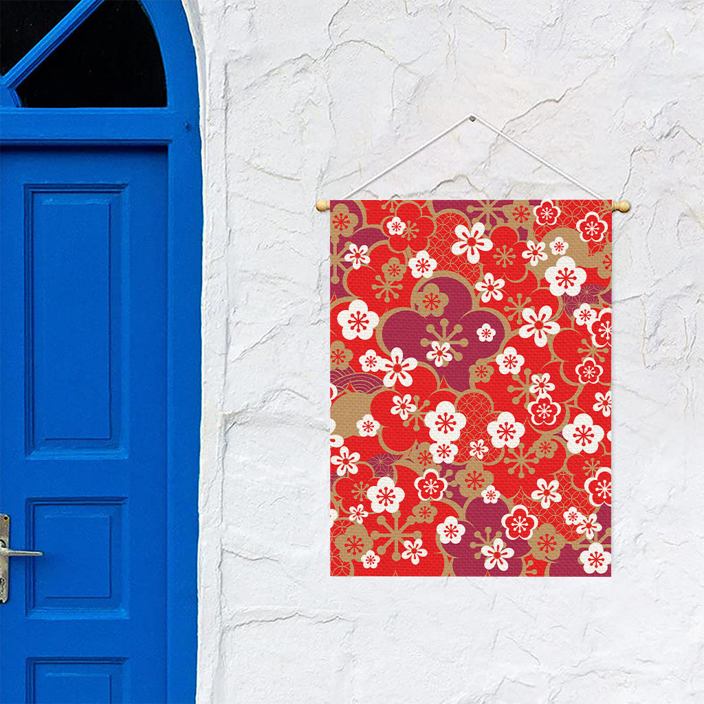 Flower Kimono Pattern Print Garden Flag