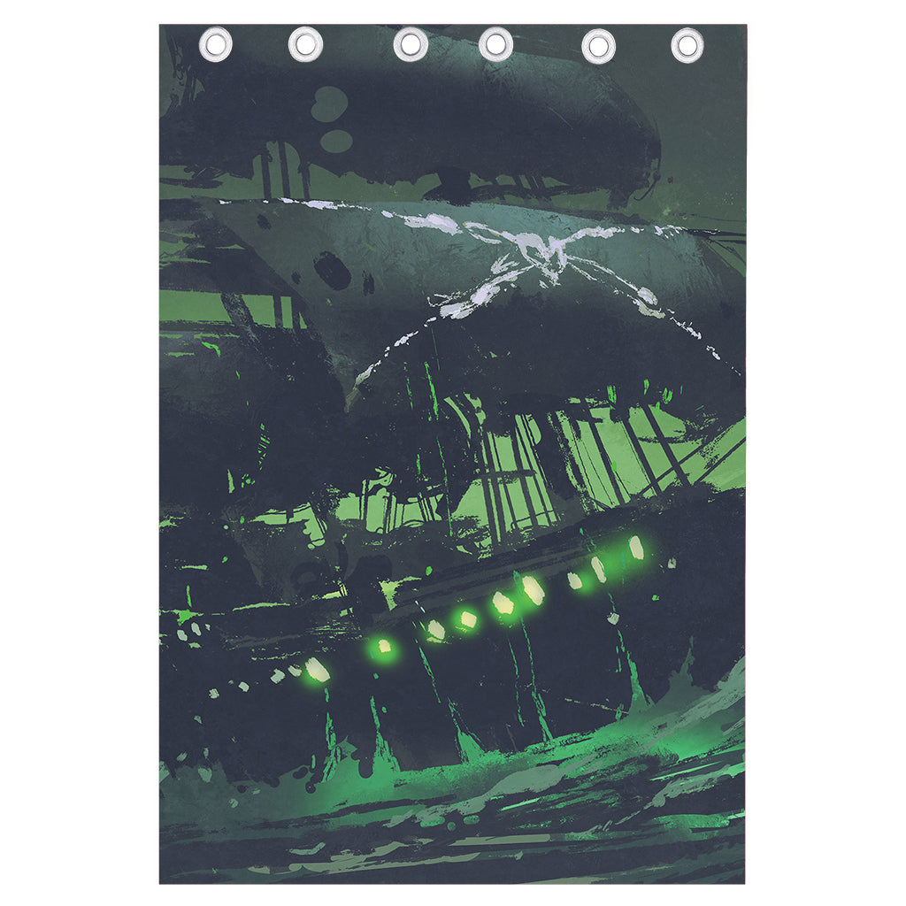 Flying Dutchman Ghost Pirate Ship Print Curtain