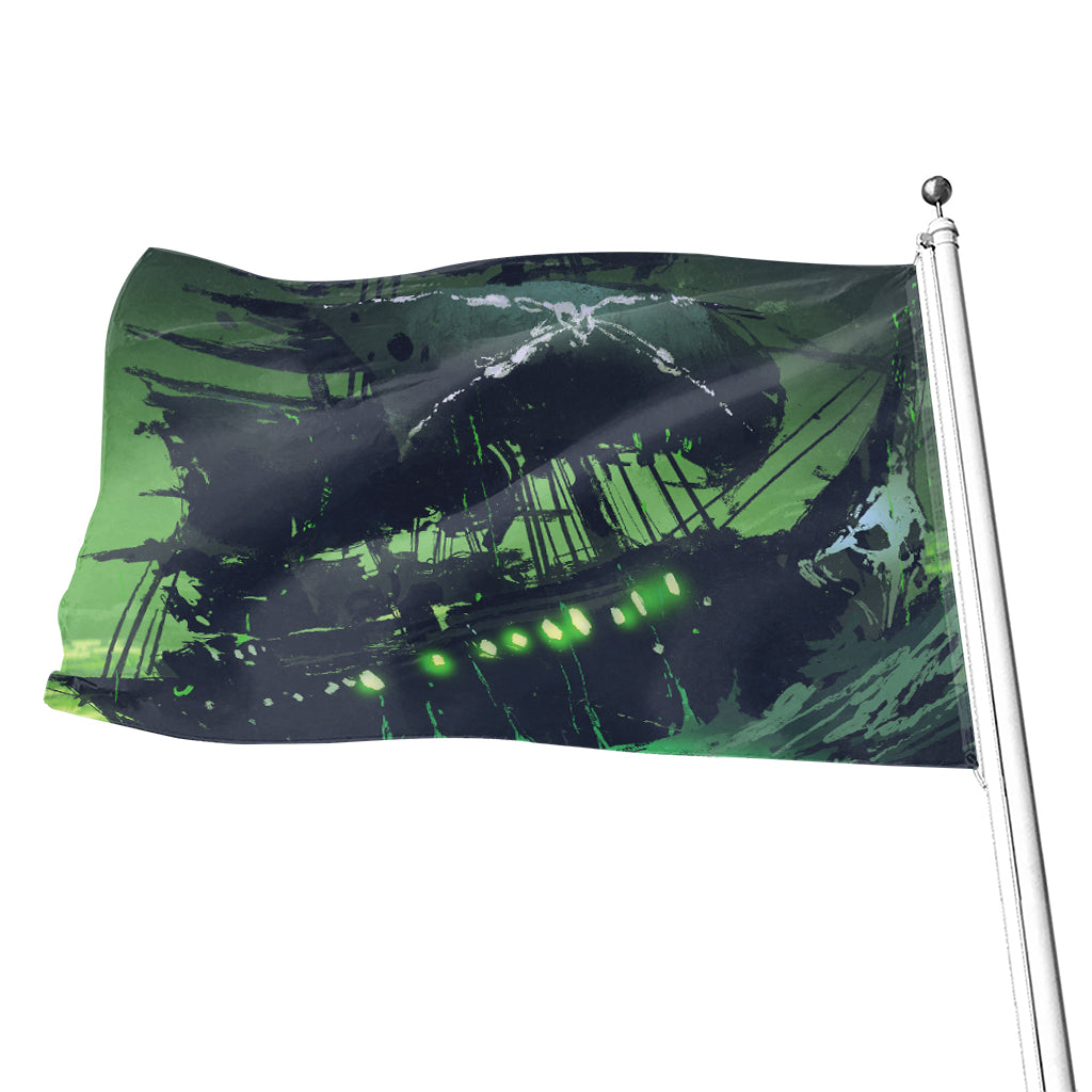 Flying Dutchman Ghost Pirate Ship Print Flag