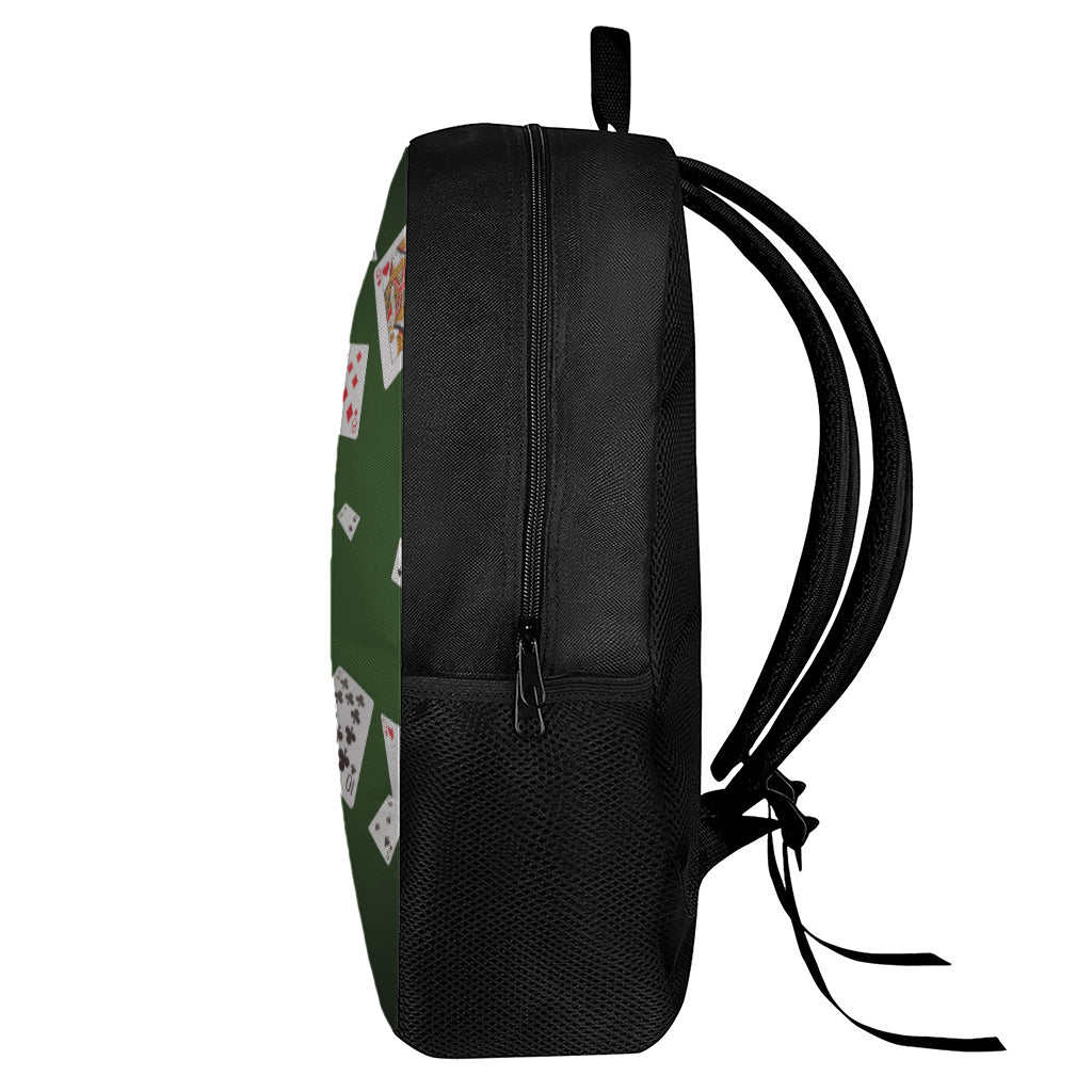 Flying Poker Cards Print 17 Inch Backpack