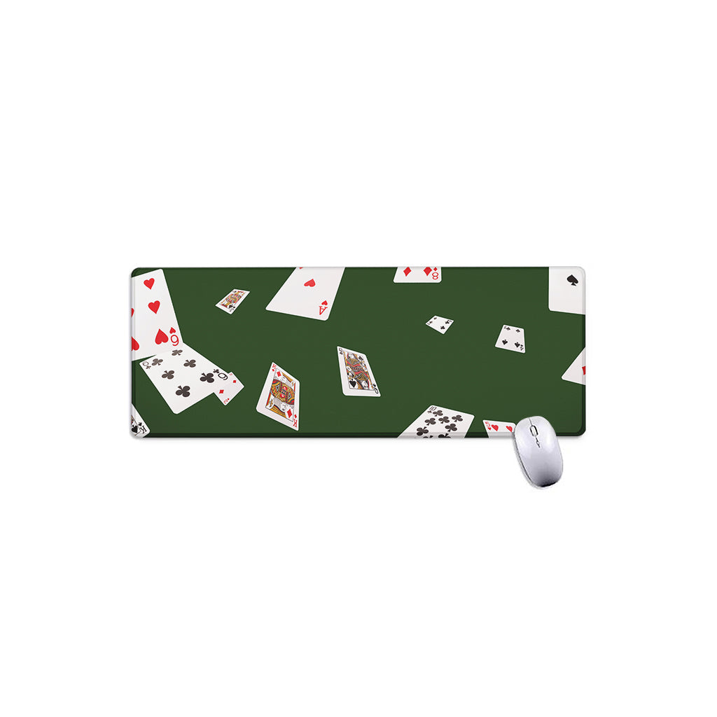 Flying Poker Cards Print Extended Mouse Pad