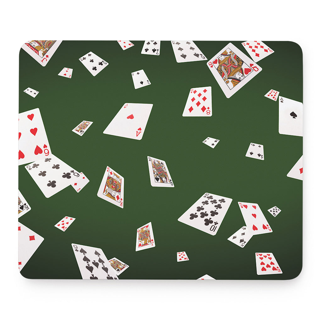 Flying Poker Cards Print Mouse Pad