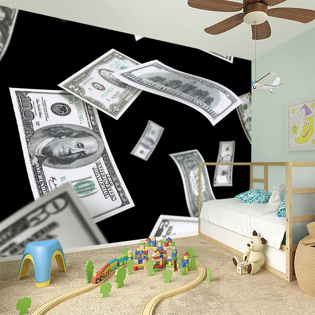 Flying USD Print Wall Sticker