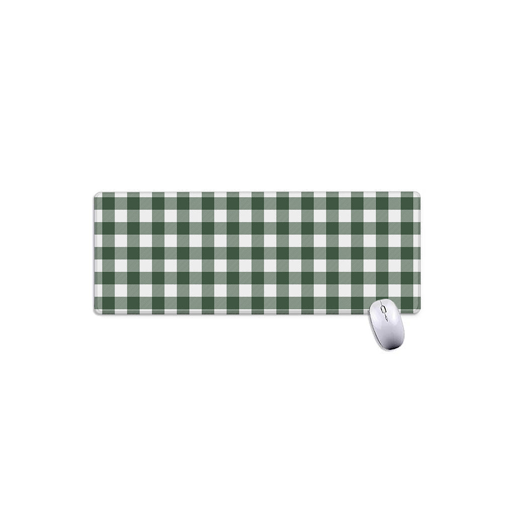Forest Green Buffalo Check Pattern Print Extended Mouse Pad