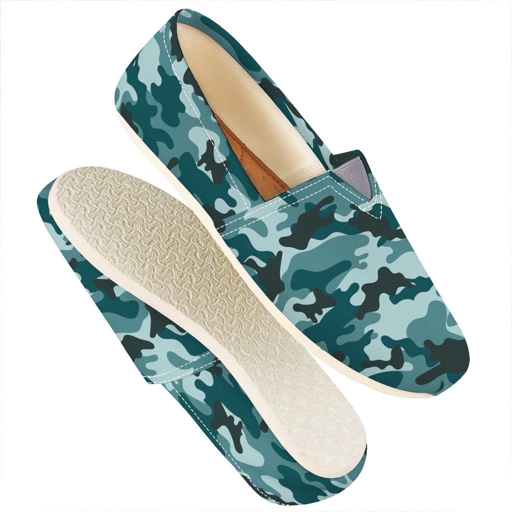 Forest Green Camouflage Print Casual Shoes