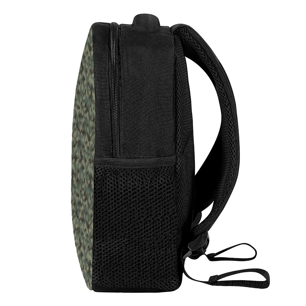 Forest Green Digital Camo Pattern Print Casual Backpack