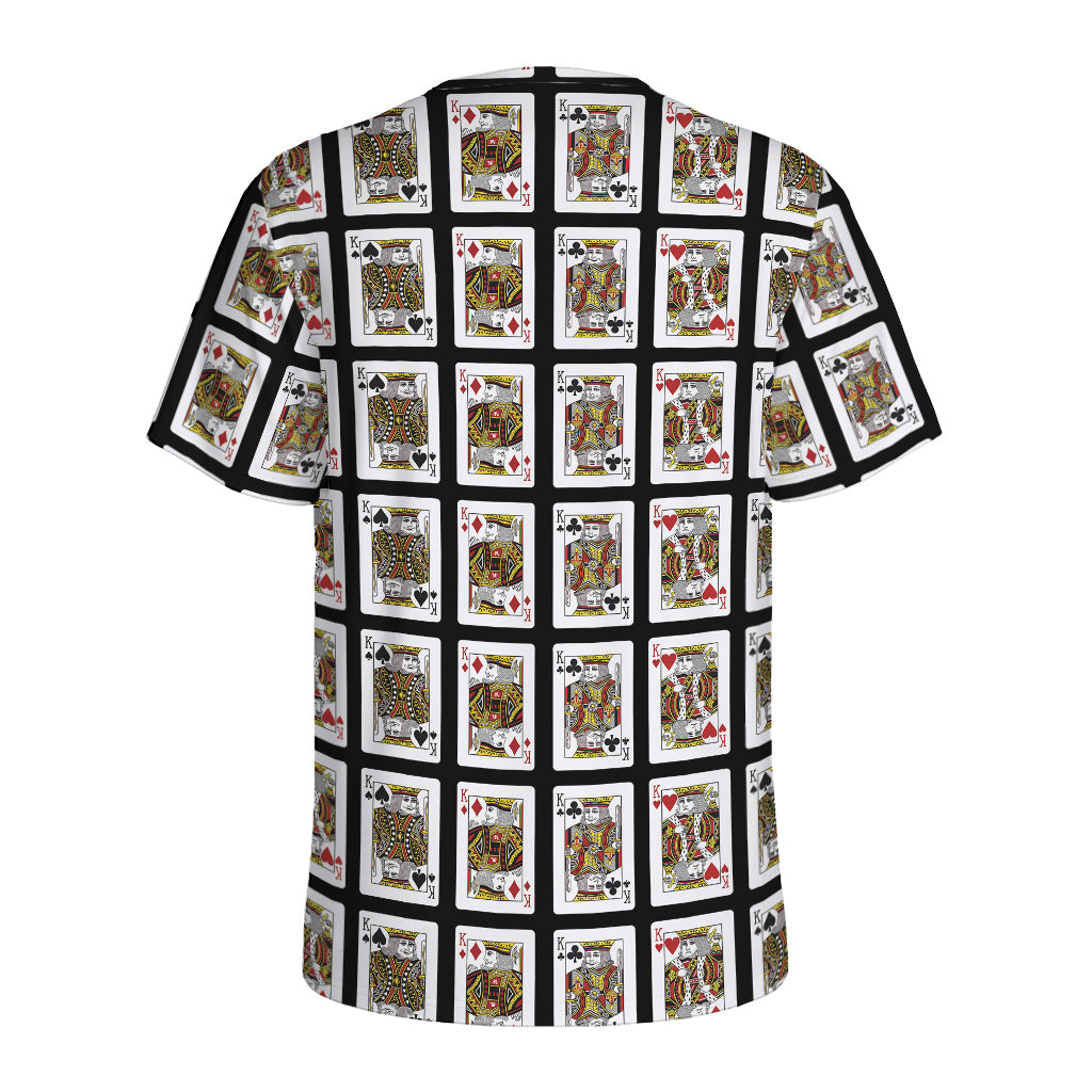 Four Kings Playing Cards Pattern Print Men's Sports T-Shirt