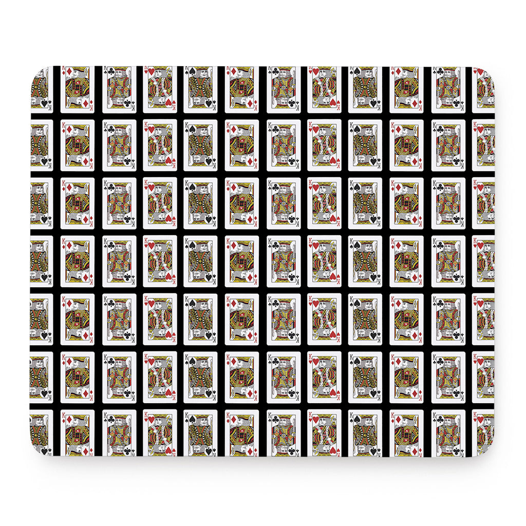 Four Kings Playing Cards Pattern Print Mouse Pad