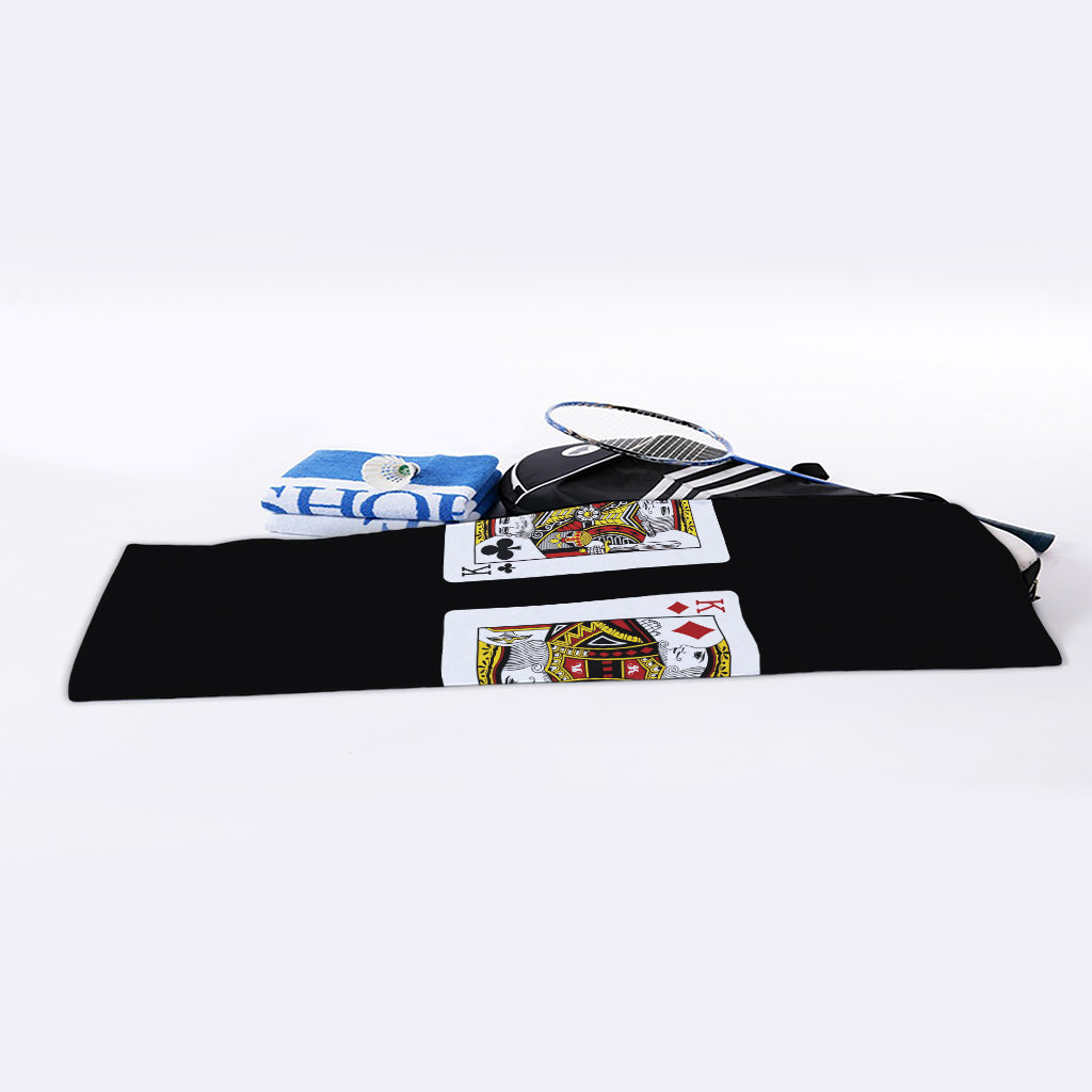 Four Kings Playing Cards Print Sports Towel