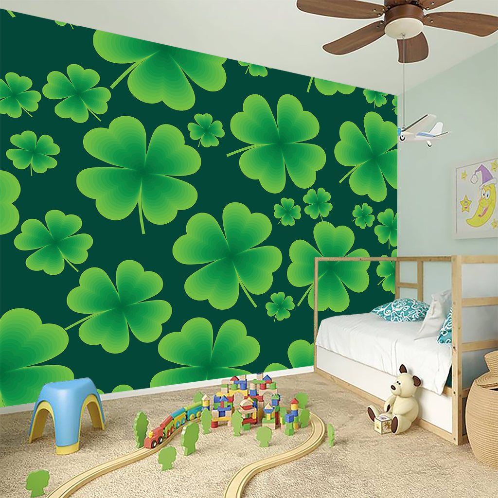 Four-Leaf Clover St. Patrick's Day Print Wall Sticker