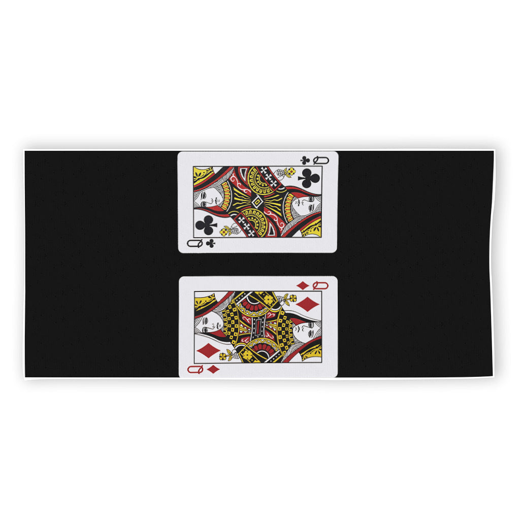 Four Queens Playing Cards Print Beach Towel