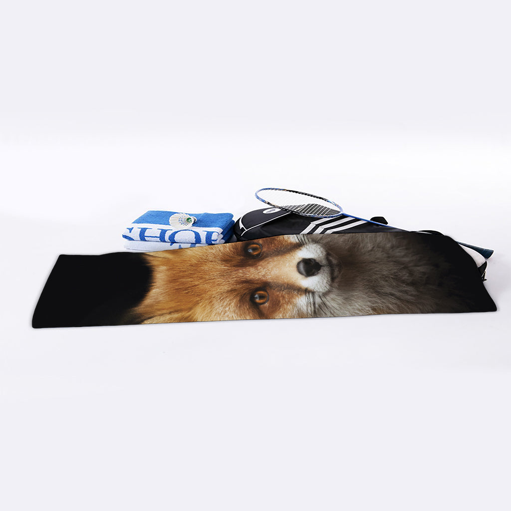 Fox Portrait Print Sports Towel