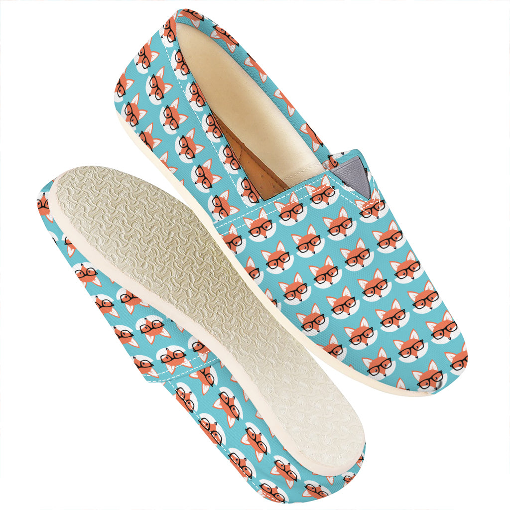 Fox With Glasses Pattern Print Casual Shoes