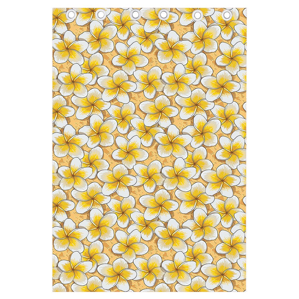 Frangipani Flower Pattern Print Curtain