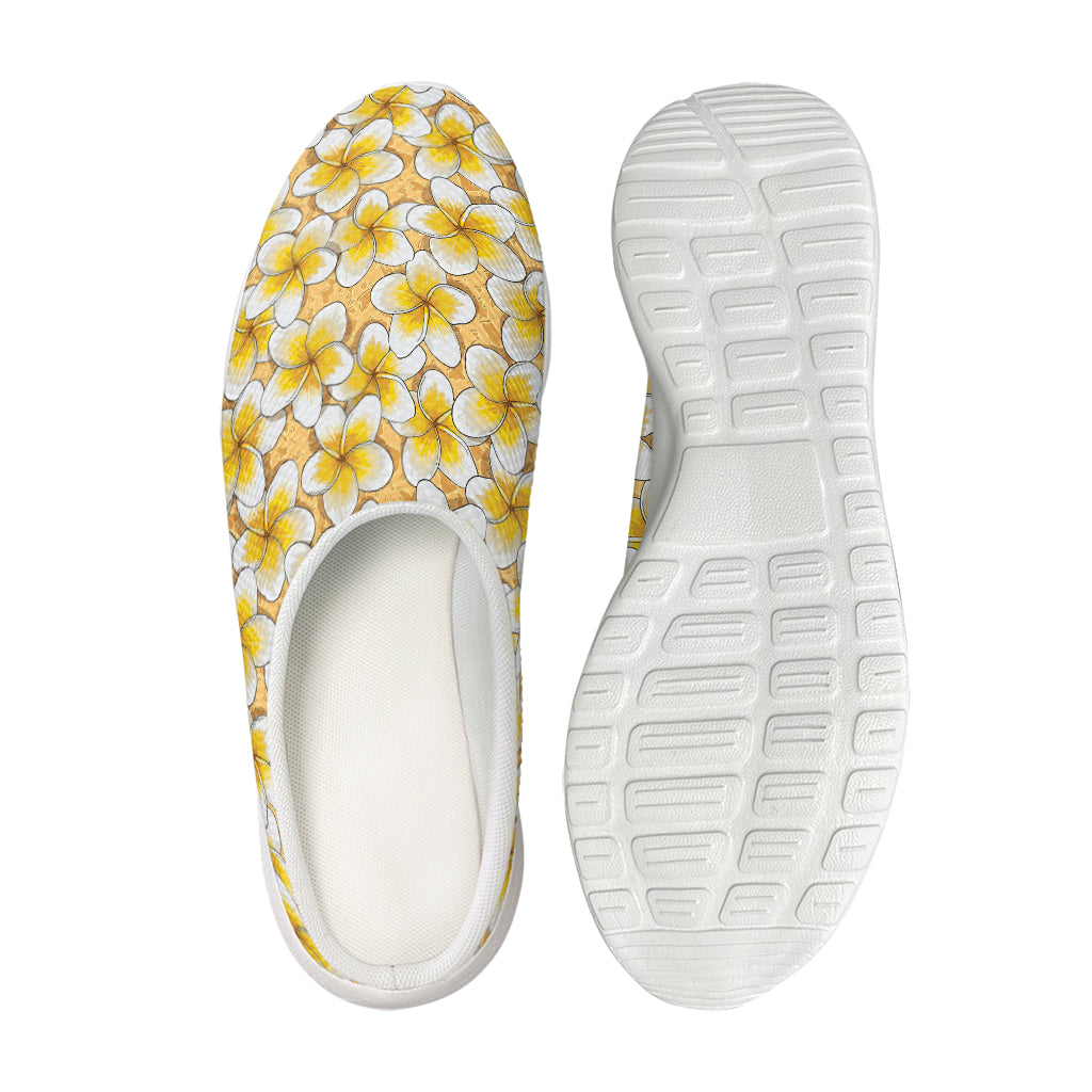 Frangipani Flower Pattern Print Mesh Casual Shoes