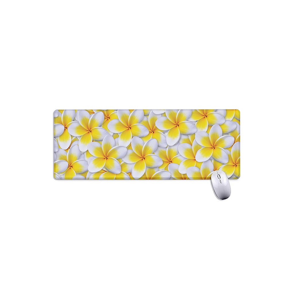 Frangipani Flower Print Extended Mouse Pad