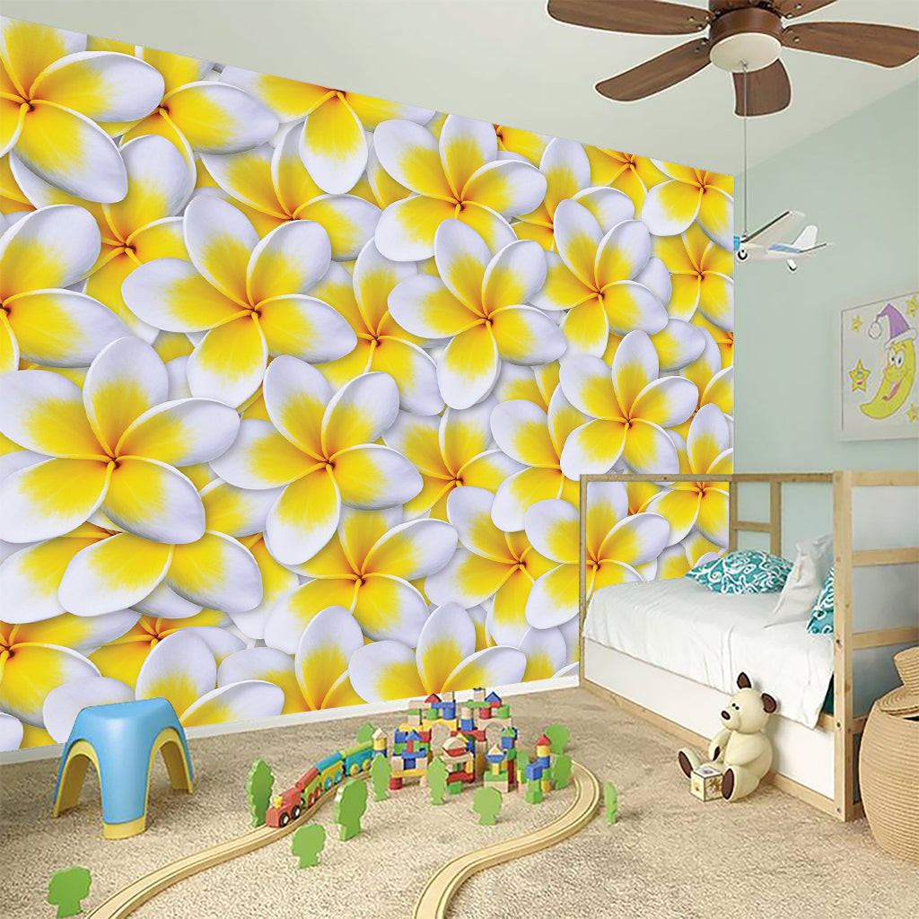 Frangipani Flower Print Wall Sticker