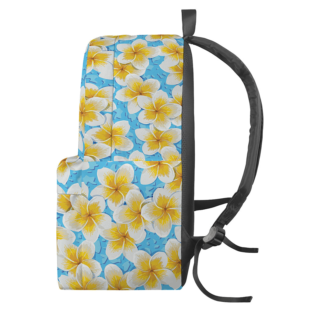 Frangipani On The Water Pattern Print Backpack