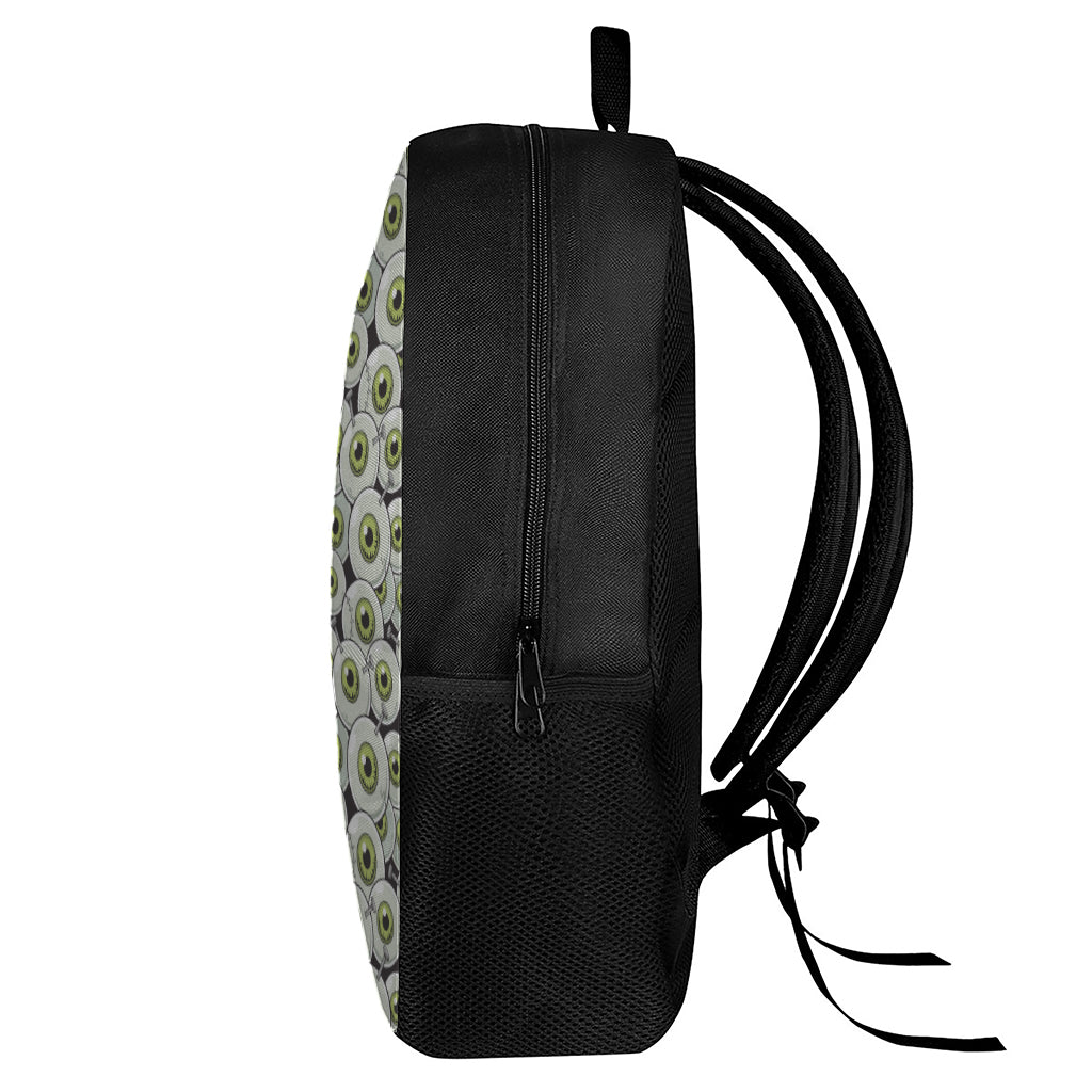 Frankenstein Eyeball Pattern Print 17 Inch Backpack