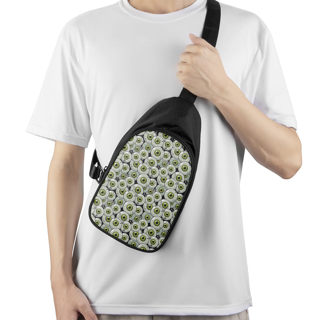 Frankenstein Eyeball Pattern Print Chest Bag